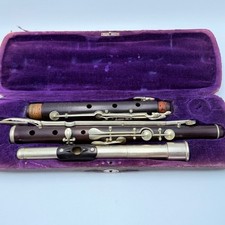 Vintage V. Kohlert Sons Grenadilla Flute D Pitch Czecho-Slovakia w/ Case picture