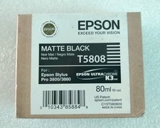 T5808 Genuine Epson Pro 3800 3880 Matte Black Ink T580800 w/exp 11-2017 picture