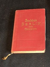 Antique 1914 Baedeker BERLIN UND UMGEBUNG 18th Ed German Travel Guide WWI Maps picture