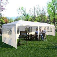 COSTWAY 10'X30' PARTY WEDDING PATIO TENT CANOPY HEAVY DUTY GAZEBO - WHITE picture