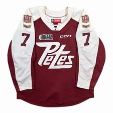 Chase Lefebvre Peterborough Petes Game Worn 2023/24 CCM OHL Jersey picture