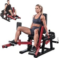 2-in-1 Hip Abductor Adductor Machine 3D Curved Motion Steel Gym Black & Red picture