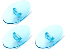 3x LEGO Part Trans-Light Blue Shield Oval picture