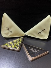 Prada Beauty Triangle Folding Double Mirror Compact Mint Pouch GWP New 2 types picture