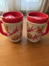 Vintage 1992 McDonalds Insulated Mugs Set Of 2 picture