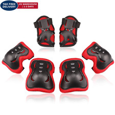 BOSONER Kids/Youth Knee Pad Elbow Pads Guards Small (3-8 years), Black / Red picture