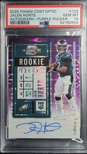 2020 Panini Contenders Optic Rookie Jalen Hurts Auto Pulsar /21 PSA 10 #122  picture