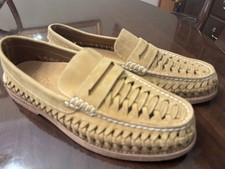 Sperry Gold Cup Woven Penny Loafers  - Tan Suede 109397 - Men's US 10 picture