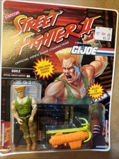 1993 HASBRO GI JOE GUILE v1 STREET FIGHTER 2 Figure CARDED MOSC Unpunched Sealed picture
