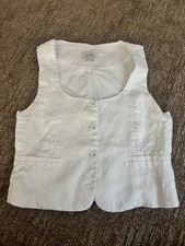 Dissh Women's 💯 Linen Lined Best Size 6. 4 Button Front picture