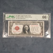 Series 1928 $1 Legal Tender Note (Fr 1500) AA Block PMG EPQ-  USA picture