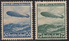 Stamp Germany Mi 606-7 Sc C57-8 1936 Reich Airship Hindenburg Zeppelin MNG picture