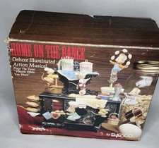 ENESCO Home on the Range Deluxe Action Musical Motion Music Box Mice- Vintage picture