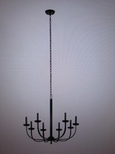 Kichler Kennewick 27.25 in. 8-Light Black Traditional Candle Circle Chandelier picture