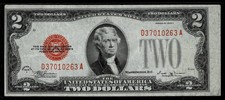 Misalignment Error 1928-E  $2 RED SEAL UNITED STATES NOTE ~EXTREMELY FINE picture