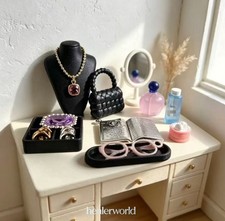 1Set 1:6 Scale Miniatures Jewelry Box Necklace Ring Bag Dollhouse Palace picture