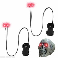 Halloween Led Glowing Eyes with Timer,2 Pcs Light Up Skeleton Eyes,Horror DIY... picture