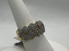2 ctw natural diamonds zig zag 14k gold  engagement ring picture
