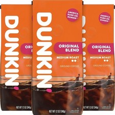 (Pack Of 3) Dunkin’ Original Blend Medium Roast Ground Coffee, 12 oz Bag picture