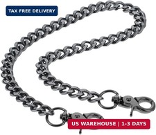 Xthrotsenk Black Wallet Chain for Men Women, Heavy Duty Stainless Steel Pocket K picture