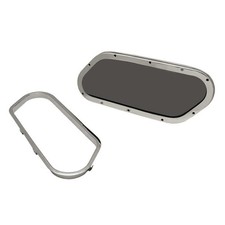 Bomar Boat Portlight Window Y317STBFX-.75SA | 18 x 6 3/8 Stainless picture