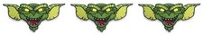 Gremlins Evil Gizmo Stripe 5 Inches Wide Embroidered Set of 3 Patches picture