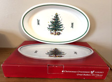 Vintage Nikko Christmastime Oval Baker Dish 13 1/4” Japan - NEW IN BOX picture