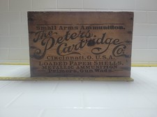 Rare 16 GA. THE PETERS CARTRIDGE Co. VICTOR WOOD SMALL AMMO CRATE BOX Cincinnati picture
