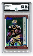 1999 Bowman #182 Ricky Williams Signed Auto MA 10/10 Gem Mint Authentication picture
