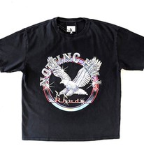 Rhude Notting Hill Eagle Tee M Vintage Black Boxy Fit Graphic T-Shirt Luxury picture