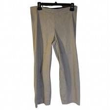 Equestrian Designs Women's Lightweight Capri Pants Size S Gray Stripe Western picture