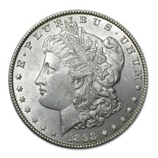 1898 O Morgan Silver Dollar $1 Brilliant Uncirculated BU 90% Silver picture