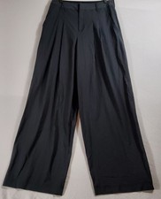 Calia Nyluxe High-Rise Pleated Trouser Pants Women's Medium Long Black NWT picture