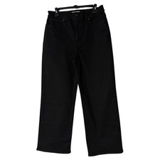 NWT Madewell The Perfect Vintage Wide Leg Womens Black Jeans Denim Size 30 picture