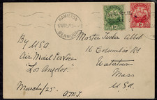 Bermuda 1925 Picture Postcard w/ AIR MAIL SERVICE BERMUDA H/S Cancelling Stamp picture