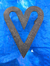 Early 19th C Wrought Iron Heart Shaped Trivit Footed Hand Made picture