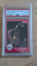 1983-84 STAR SIXERS CHAMPIONS #18 JULIUS ERVING PSA 8 picture
