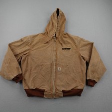 Carhartt Jacket Mens XL Brown Duck Thermal Lined Active Canvas Barn Coat J131 picture