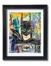 Guajardo Art Original 14x11 Neo Expressionism Batman Pop Art Painting picture