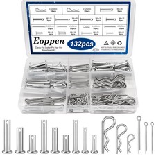 132Pcs Clevis Pin Cotter Pin Hair Pin Assortment Kit - 304 Stainless Steel 15 picture