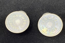HERMES BIJOUTERIE FANTAISIE Serie Clou de Selle Shell Earrings picture