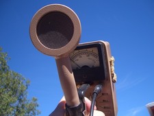 CALIBRATED LUDLUM MODEL TWO  Geiger counter with 44-9 PANCAKE PROBE; $360.  +S/H picture