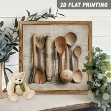 Wooden Utensils Rustic Wooden Sign Vintage Farmhouse Kitchen Wall Decor Art Gift picture