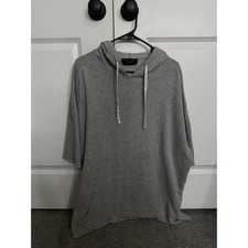 No Boundaries Mens XL Gray Short Sleeve Pullover Hoodie Sweater Heathered picture