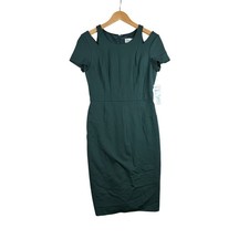 NWT Eliza J Cold Shoulder Crepe Sheath Dress size 8 Green picture
