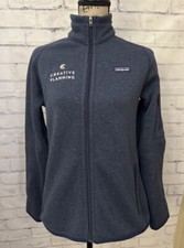 Patagonia Women’s Med Better Sweater Fleece Jacket Blue Slim Fit Comp Logo picture