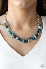 Paparazzi Jewelry Accessories - Downstage Dazzle - Blue Necklace & Bracelet picture