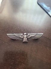 WW2 German Silver Eagle w/ Iron Cross Badge Hat Pin Brooch Military Medal Emblem picture