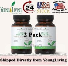 2 Bottles Young Living Essential Oils - INNER DEFENSE - (60 Softgels total) -NIB picture