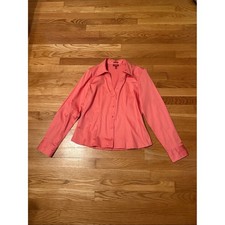Talbots Coral Pink Button-Front Women's Shirt picture